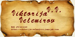 Viktorija Velemirov vizit kartica